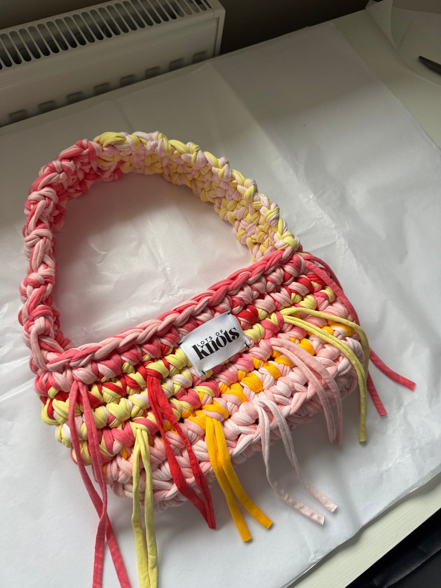 shoulder bag - pinks & yellows (custom)