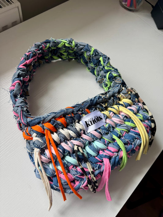 shoulder bag - denim (custom)